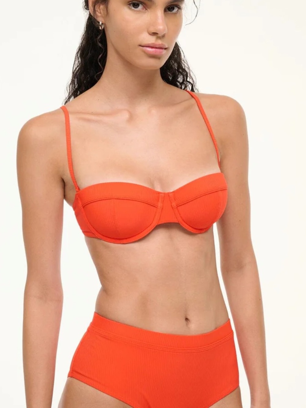 STAUD JO BALCONETTE BIKINI TOP CAYENNE
